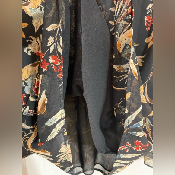 Anthropologie Daniel Rainn Boho Bell-Sleeve Crochet Tassel Peasant Blouse XS - Picture 11 of 13